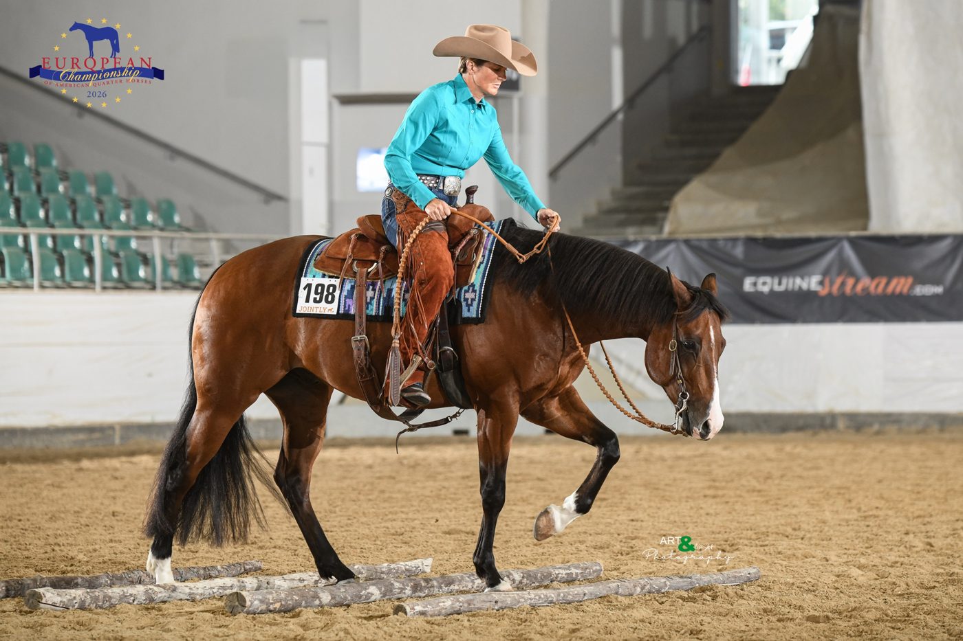 Iris Austin in ranch riding at the 2026 European Championship of American Quarter Horses