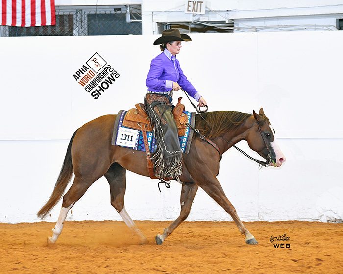 Iris Austin in ranch riding at the APHA World Championship Show